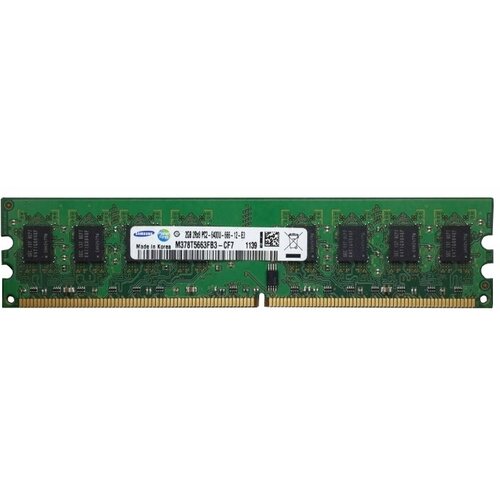 Оперативная память Samsung DDR2 800 МГц DIMM M378T5663FB3-CF7 оперативная память samsung 2 гб ddr2 800 мгц dimm cl6 m378t5663eh3 cf7