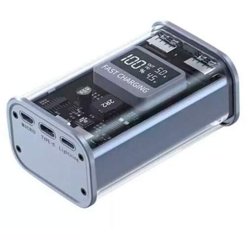 Внешний аккумулятор Hoco Power Bank J105 Discovery 10000mAh Grey 6931474790125 336900₽