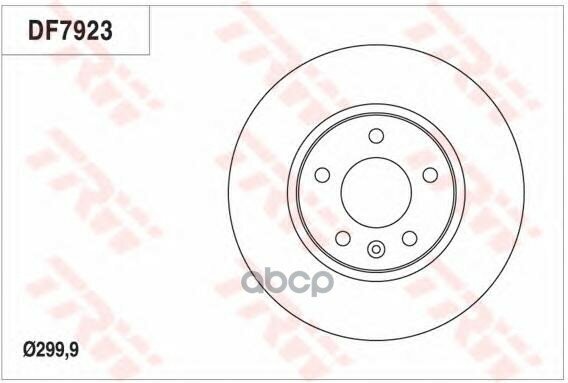 Диск Тормозной Передний Opel Astra J 300Мм Df7923 TRW арт. DF7923