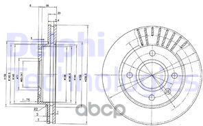 [Bg2440] Delphi Комплект 2 Шт. Диск ТормознойПереднийпередний Delphi арт. BG2440