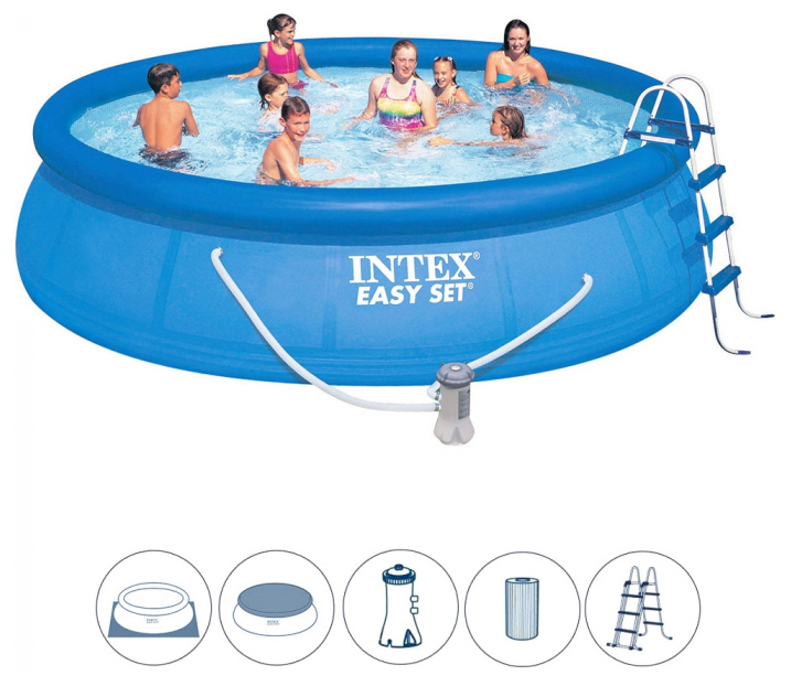 Бассейн надувной Intex Easy Set с фильтр-насосом 457*107см 26166