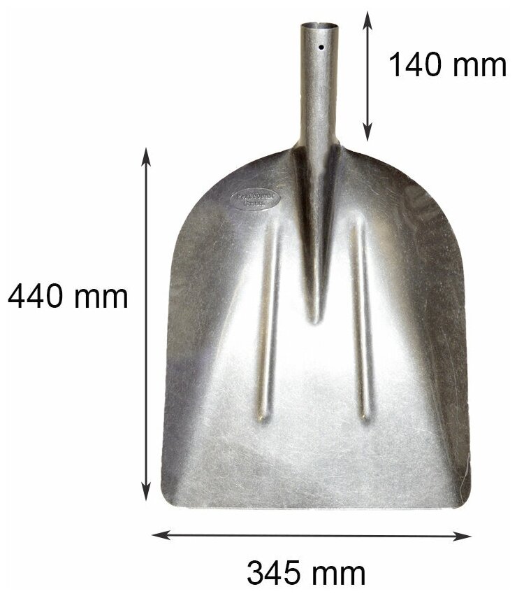 Лопата совок "макси" щебеночная с надписью "рельсовая сталь". Ширина: 34.5 - фотография № 2
