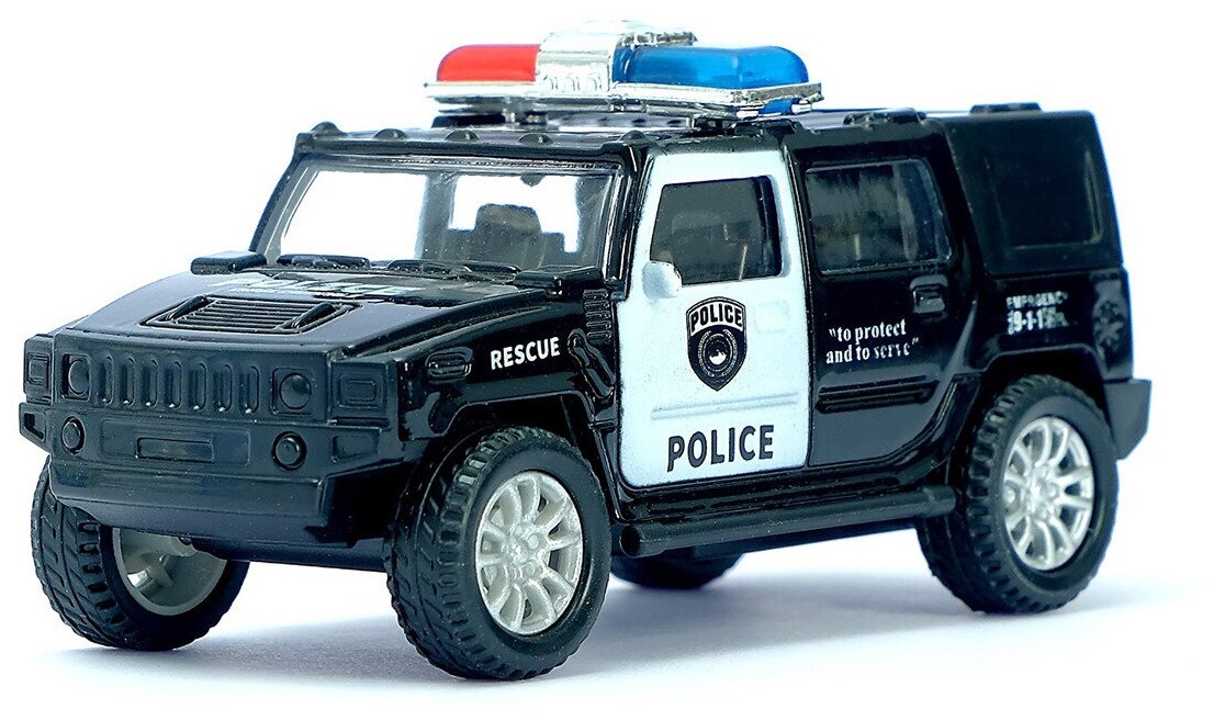 Машинка Автоград Полицейский джип инерционная масштаб 1:44 3232593