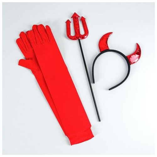 фото Карнавальный набор "чертовски привлекательна" ободок, трезубец, перчатки 5119926 страна карнавалия