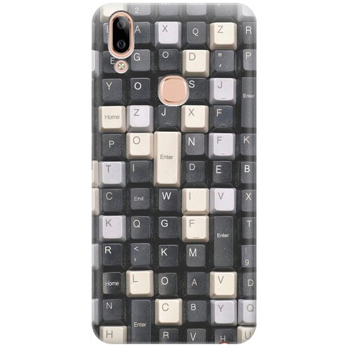 фото Re:pa накладка transparent для vivo y85 / v9 с принтом "черно-белые клавиши"