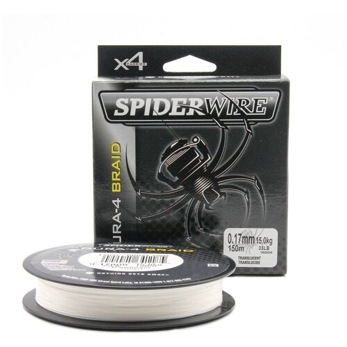 фото "плетеная леска spiderwire dura4 braid полупрозрачная 150m 0,17mm / 15kg-33lb tran"