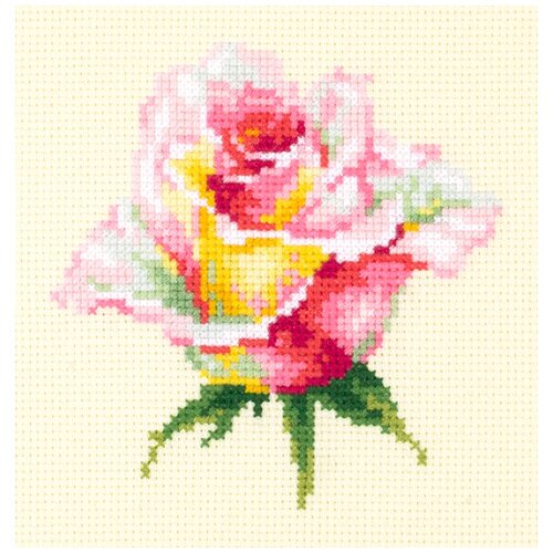 фото Чудесная игла набор для вышивания нежная роза 11 x 11 см (150-004)