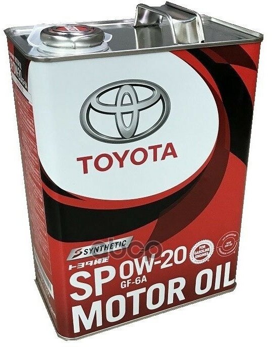 TOYOTA 0888013205_Масло Моторное! Motor Oil Sp 0W20 4L Синт Api Sp, Ilsac Gf-6