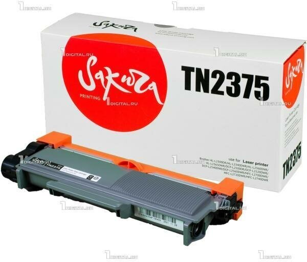 Картридж SAKURA TN-2375 черный для Brother HL-L2300/2340/2360/2365 DCP-L2500/2520/2540/2560 MFC-L2700/2720/2740