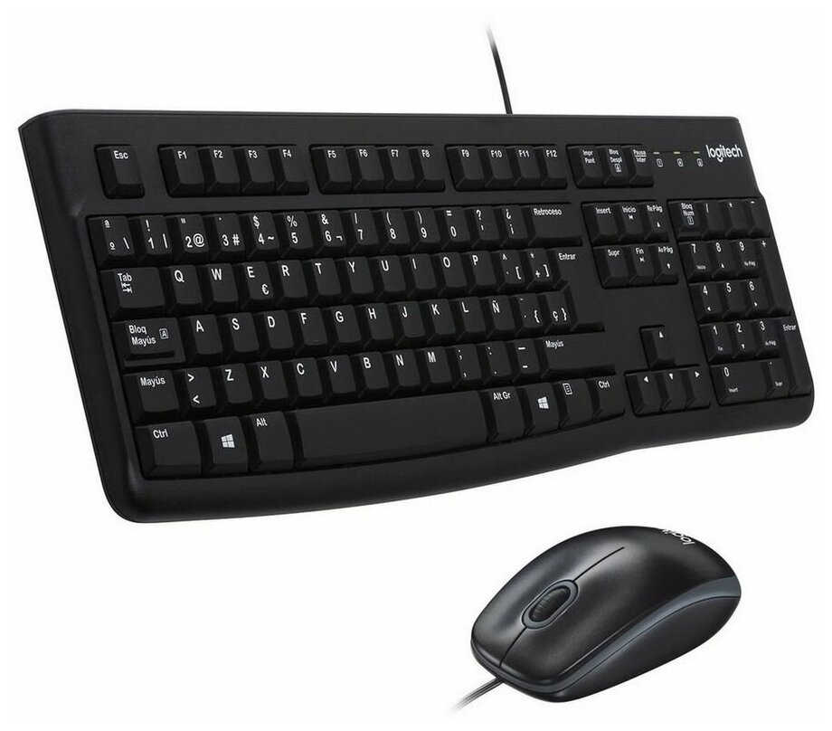 Клавиатура + мышь Logitech MK120 клав: черный мышь: черный/серый USB (920-002562)