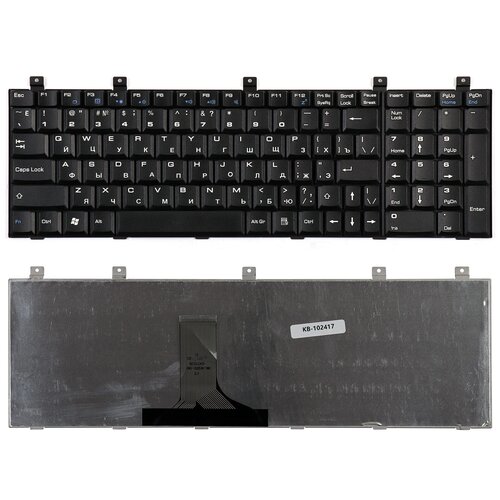 Клавиатура для ноутбука Toshiba Satellite P100 M60 Series Плоский Enter Черная без рамки PN MP-07A56CU-442 AEBD10I7015-RU AEBD10IU011-US 1368₽