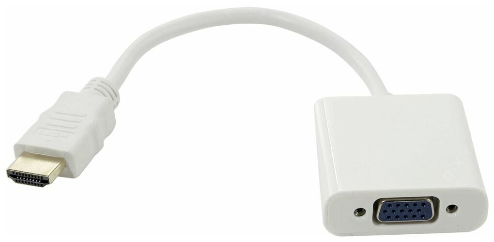 Конвертер HDMI (M) -> VGA (F) (хвост) white