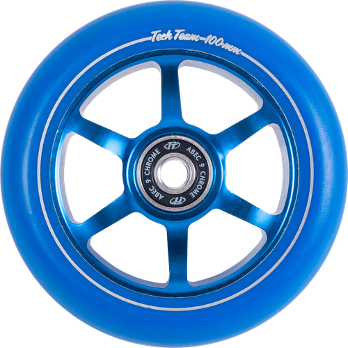 Колесо для трюкового самоката TechTeam X-Treme 100*24мм, 6S, blue колесо для трюкового самоката xaos transit blue 120мм