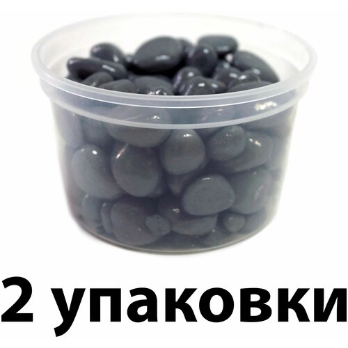 Галька цветная, фракция 10-15 мм, 2 упаковки по 400 гр: подходит для декорирования комнатных и садовых растений; легко моется под проточной водой