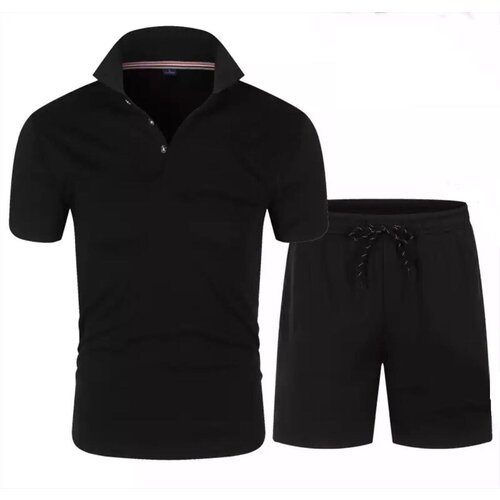 Костюм , футболка и шорты, размер 50, черный