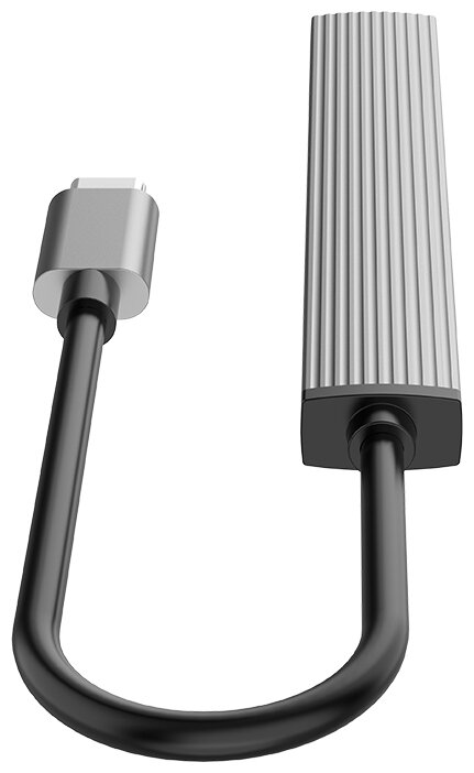 Концентратор Orico 1*USB-C 3.0, 3*USB-A 2.0, серый - фото №4