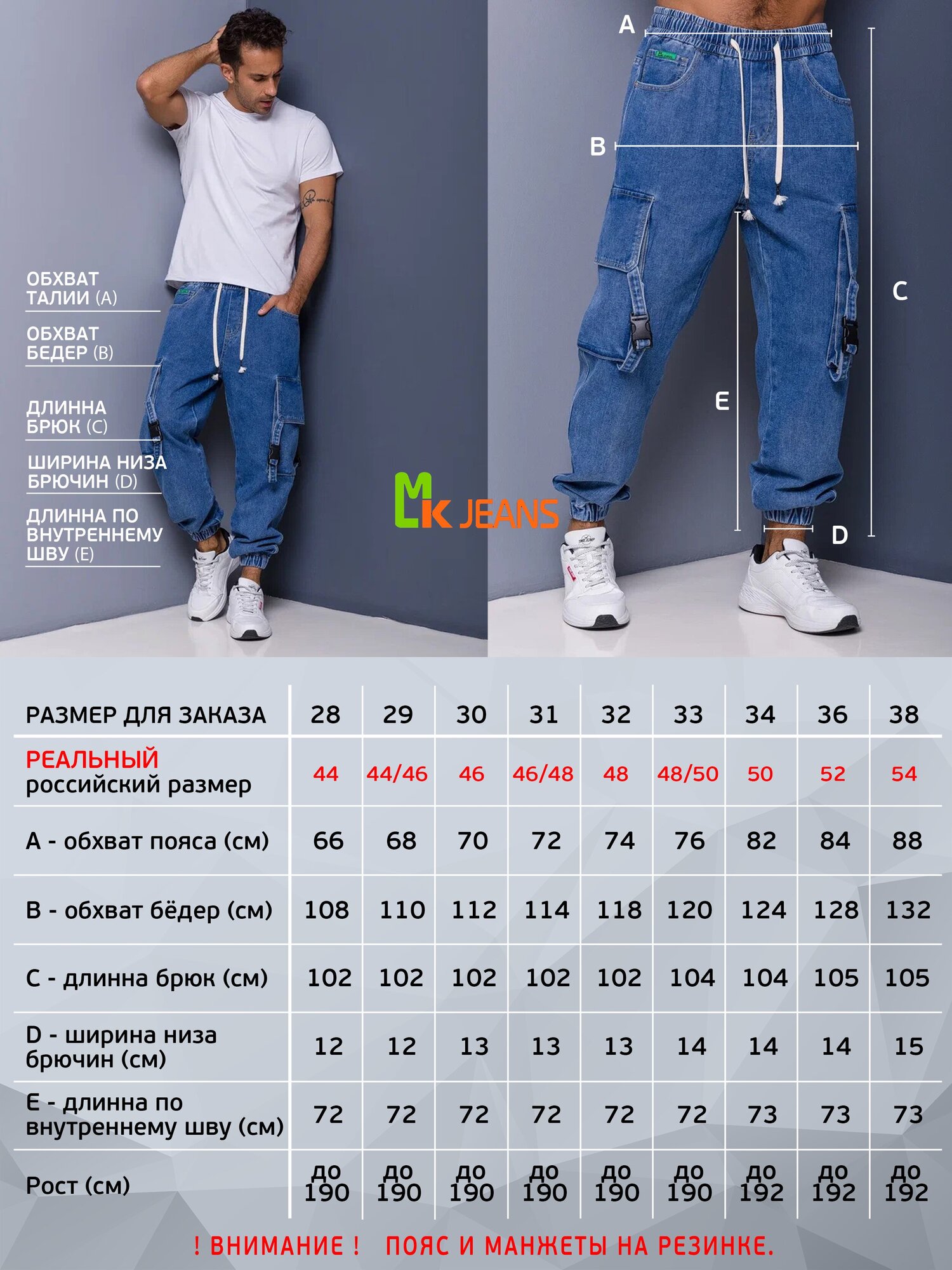 Джинсы широкие MkJeans, размер 32, синий — фото 1