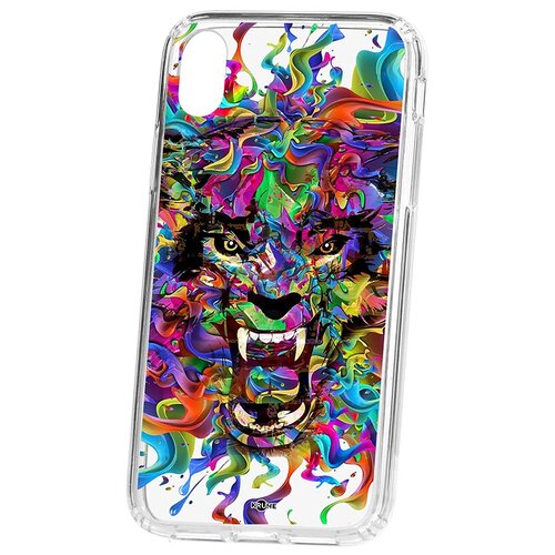 фото Чехол на айфон xr kruche print colored beast кruче