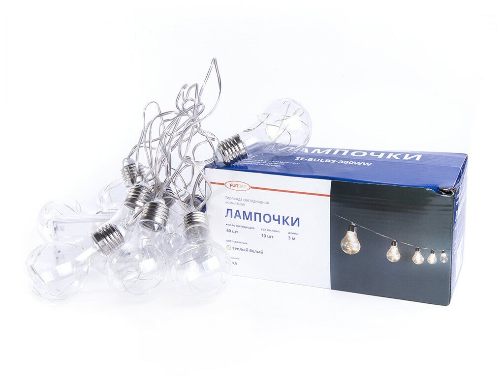 фото Гирлянда светодиодная "Лампочки" SE-BULBS-360WW