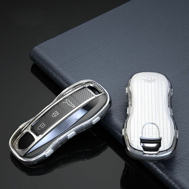 Чехол для автомобильного ключа Porsche Panamera, 911, 718 Boxster, Taycan, Cayenne, Macan от 2019 года