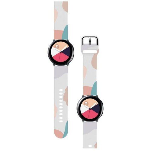 Ремешок для часов 20 мм mm Браслет универсальный / Samsung Galaxy Active Watch Xiaomi Amazfit Bip Honor Huawei 20mm 20мм детских Абстракция розовый