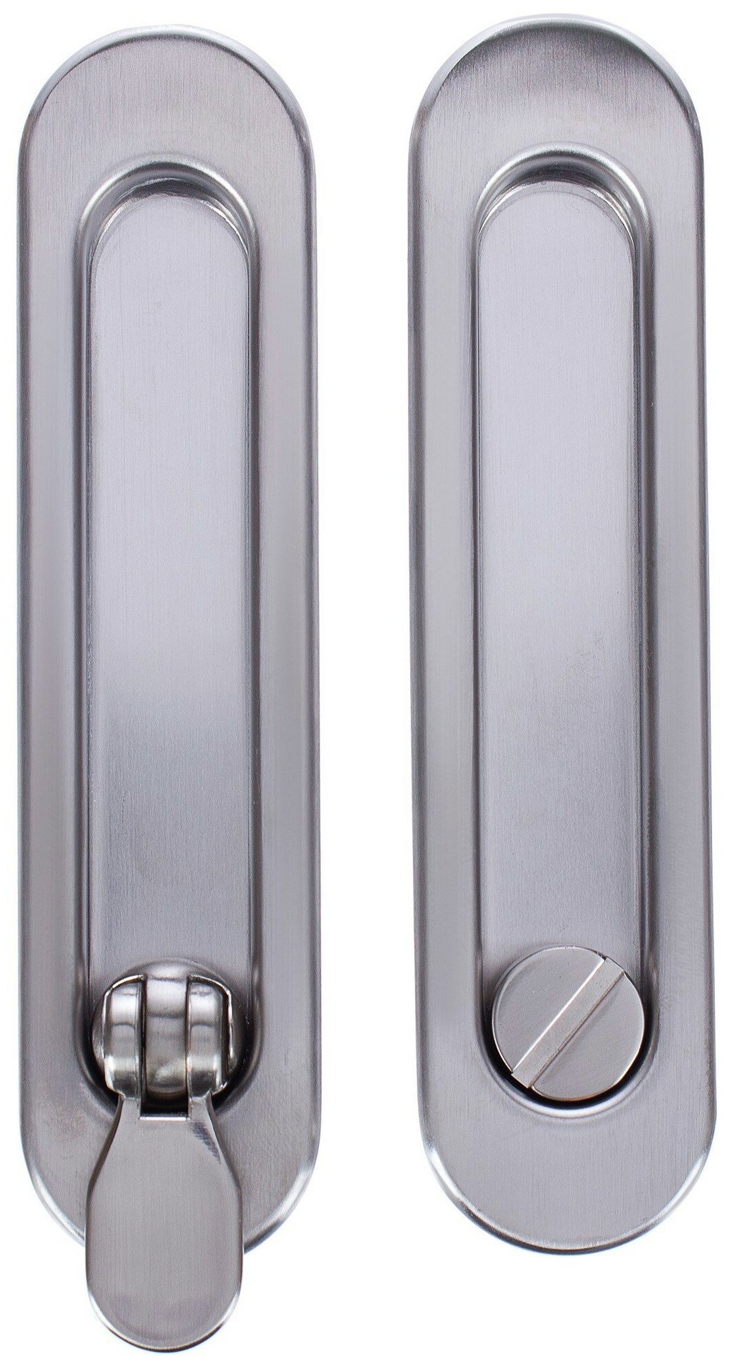 Ручка для раздвижных дверей с механизмом SH011-BK SN-3, цвет матовый никель