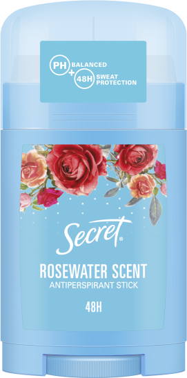 Твердый дезодорант-антиперспирант Secret Rosewater Scent, 45 г (стик)