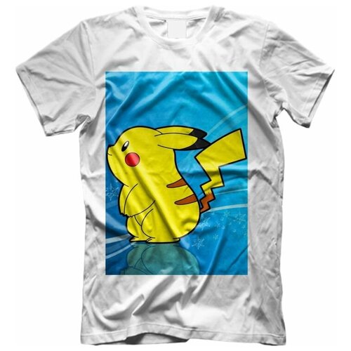 фото Футболка №5 пикачу на льду, 32, рост 116-122 см. migom