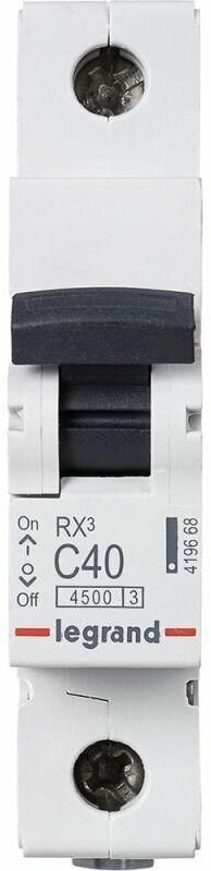 Выключатель автоматический модульный 1п C 40А 4.5кА RX3 Leg 419668