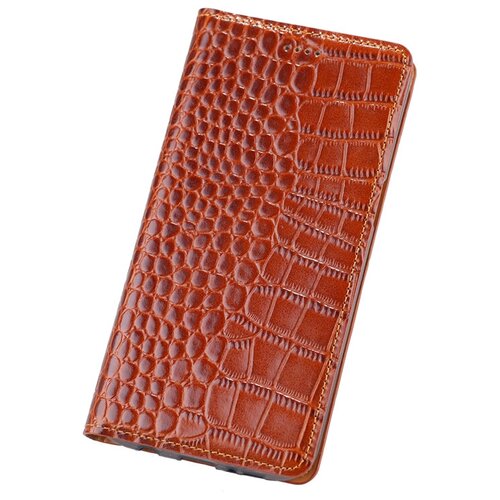 фото Чехол-книжка mypads premium для htc desire 10 pro из качественной импортной натуральной кожи теленка с фактурной прошивкой рельефа кожи крокодила коричневый
