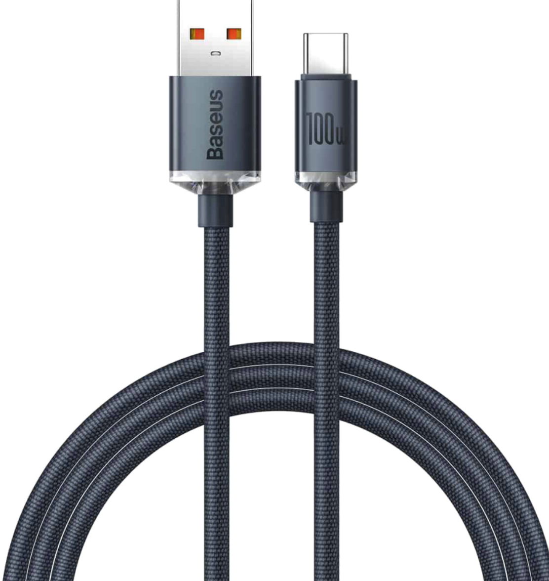 Кабель Baseus Crystal Shine Series Fast Charging Data Cable (CAJY000501) USB - USB Type-C 100W 2 м черный