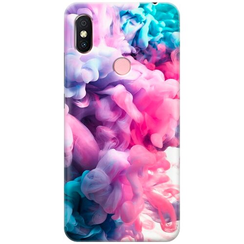 фото Re:pa накладка transparent для xiaomi redmi s2 с принтом "розово-голубой дым"