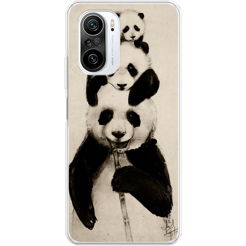 Силиконовый чехол на Xiaomi Redmi K40 / Сяоми Редми К40 Семейство панды