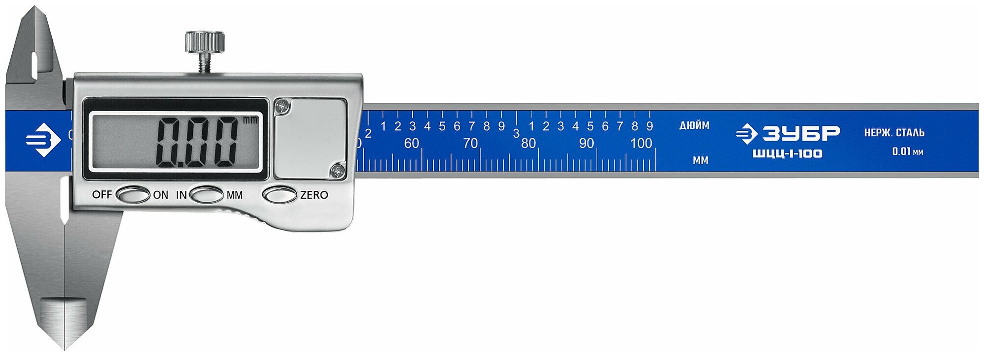 ЗУБР ШЦЦ-I-100-001 электронный штангенциркуль нерж сталь 100мм