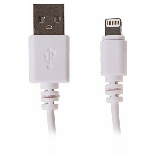 Кабель Belsis, USB - Lighting, 2 А, 1 м, белый кабель belsis usb lighting 1 8 а 1 м белый 4294467