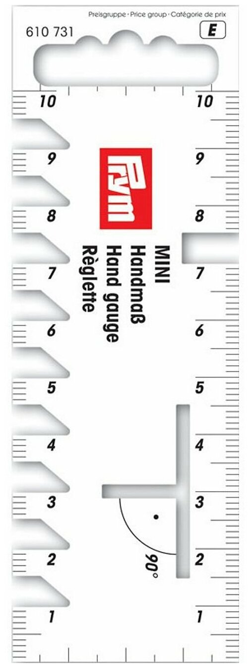 610731 Prym Мини-линейка для разметки и измерения - фото №1
