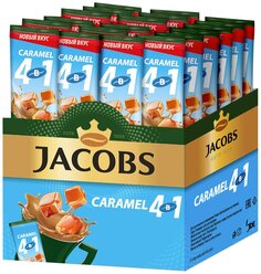 Растворимый кофе Jacobs 4 в 1 Caramel, в стиках, 24 уп., 288 г