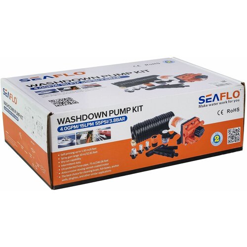 Комплект помывочный SeaFlo 12 В 15 лмин 55 PSI 38 бар SFWP104005542A 20511₽