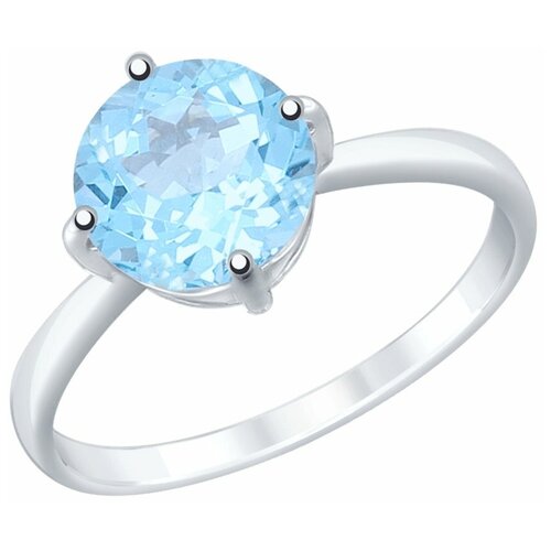 фото Sokolov кольцо из серебра с топазом 92011790, размер 18.5