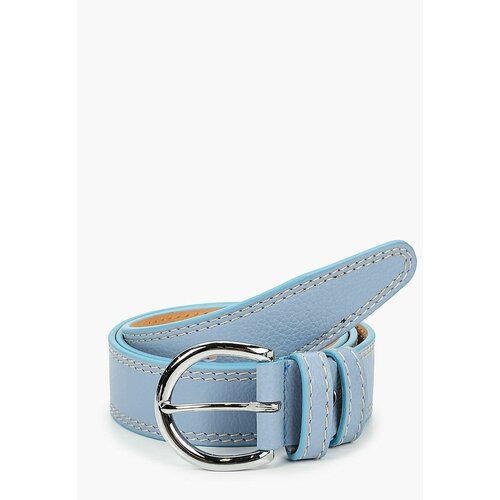 фото Ремень olio rosti, натуральная кожа, длина 120 см., голубой
