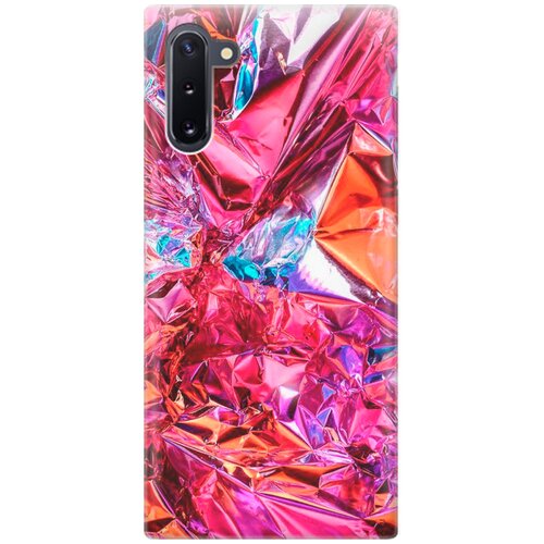фото Re:pa накладка transparent для samsung galaxy note 10 с принтом "розовая фольга"