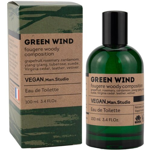 Туалетная вода мужская Vegan Man Studio Green Wind, 100 мл туалетная вода мужская vegan man studio green wind 100 мл