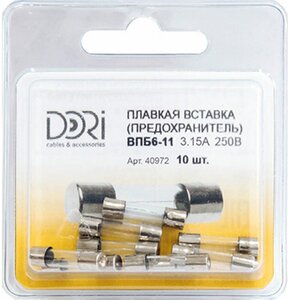 Фото Вставка плавкая DORI 3,15 А (10 шт.)