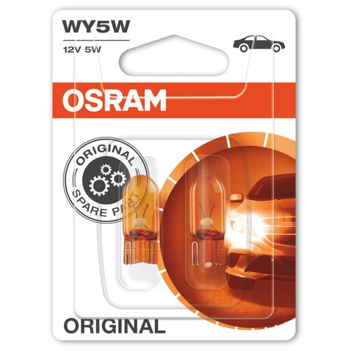 Лампа автомобильная накаливания OSRAM Original 2827NA-02B WY5W 12V 5W 2500K 2 шт.