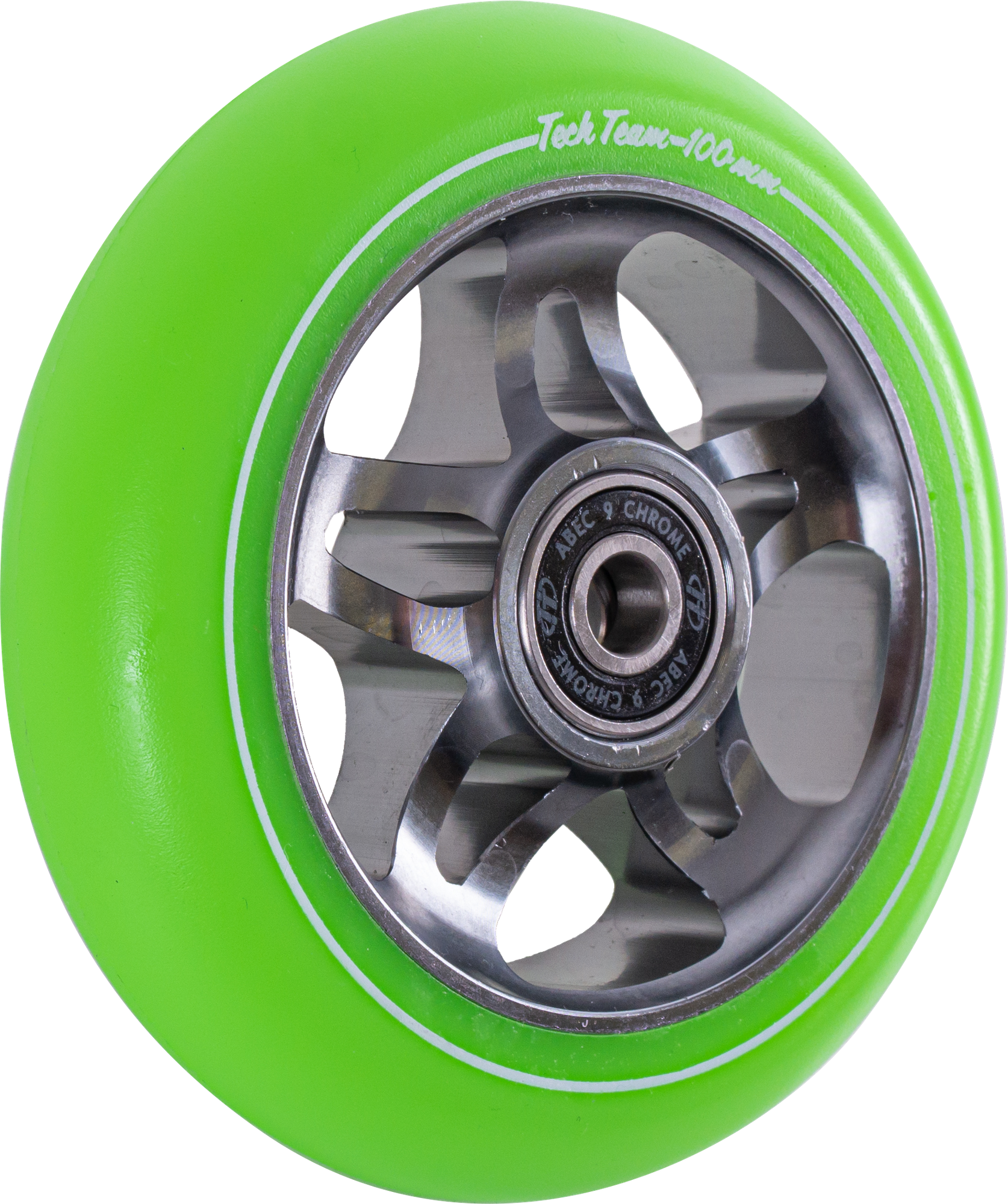 Колесо для трюкового самоката TechTeam X-Treme 100*24мм 5 SH green
