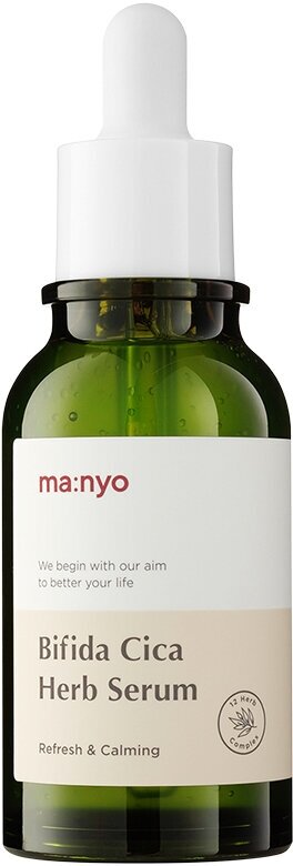 Manyo~Успокаивающая сыворотка с лизатом бифидобактерий и центеллой~Bifida Cica Herb Serum