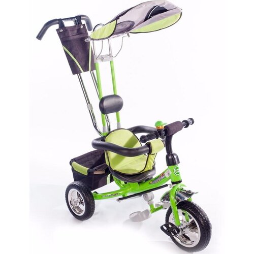 Трехколесный велосипед JS08ET с ручкой, eva колеса Красный