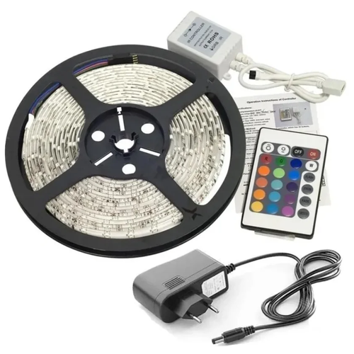 Светодиодная лента LED Strip 5м, 12В, IP65, 60 LED/m 5050 RGB