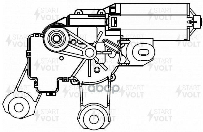 Моторедуктор Стеклооч. Задний Ford Fusion (02-)/Fiesta V (01-) STARTVOLT арт. VWB 1078