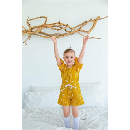 фото Комбинезон , размер 104-110, горчичный blueberry одежда для детей
